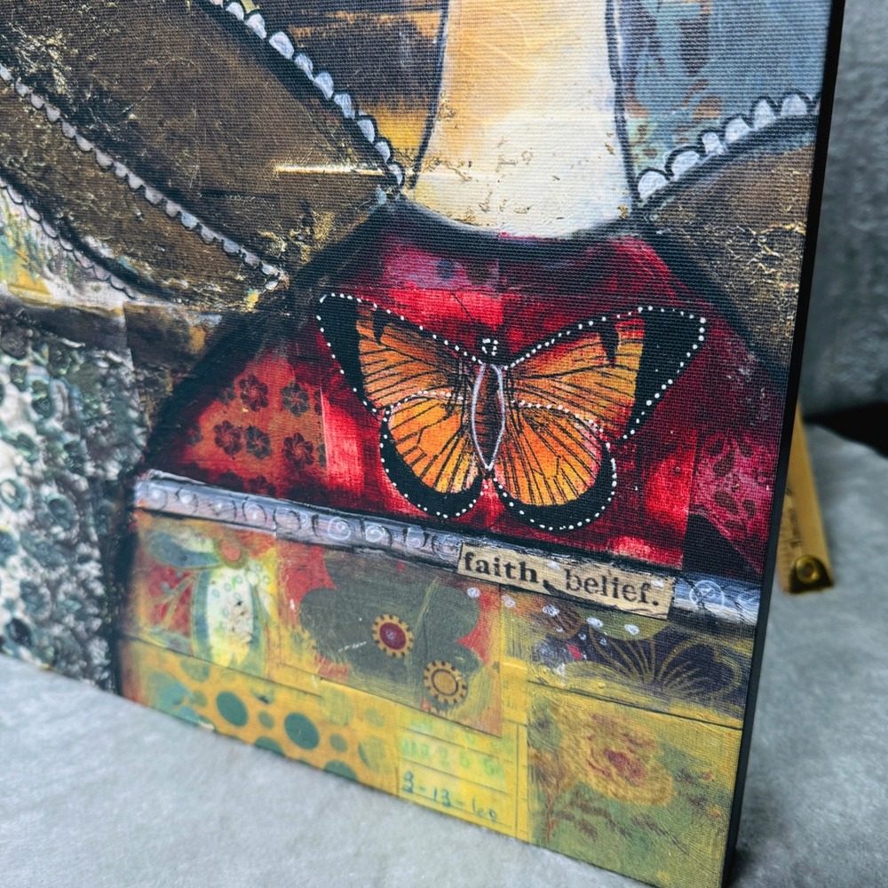Kelly Rae Roberts Demdaco Mixed Media Faith Free Wall Art Set 2 Butterfly Angel - Picture 11 of 13